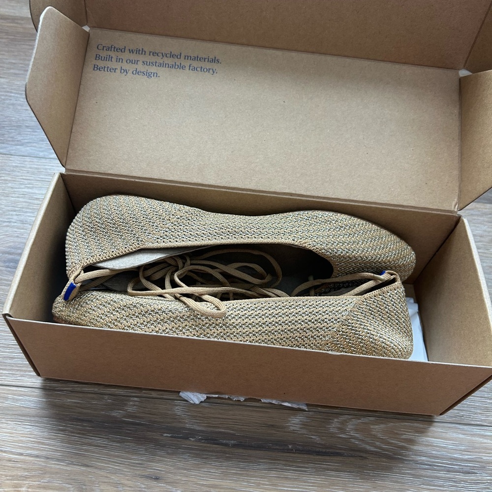 New In Box Rothy’s Lace up Ballet Flat- size 8